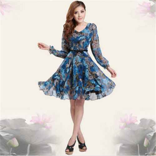bohemian-womens-v-neck-chiffon-pleated-floral-gown-prom-chiffon-dresses-y4 BBL