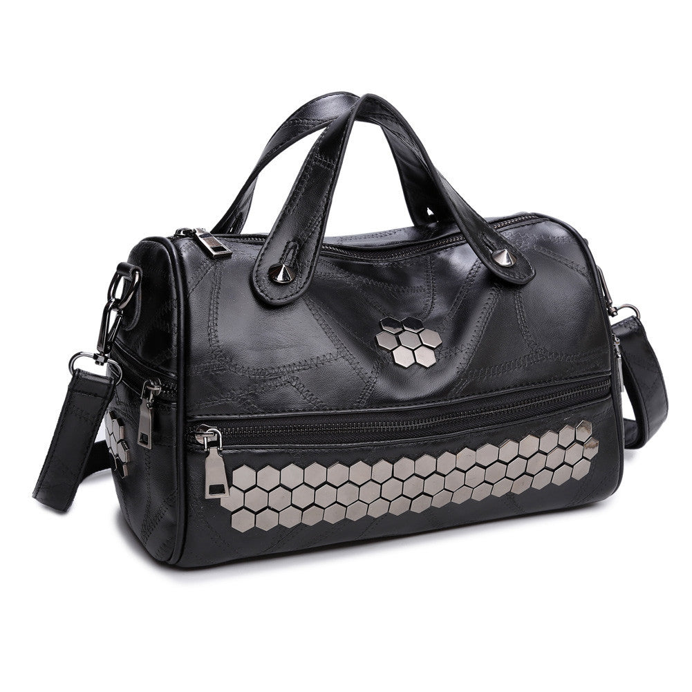 women-pu-crossbody-bag-leather-handbag-rivets-zipper-casual-shoulder-bag-black-tote-bag BBL