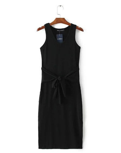 Brandy Slit V neck Sashes Bodycon Long Dress Woman Slite Office Dess robe longue femme vestido de festa elbise jurken S M