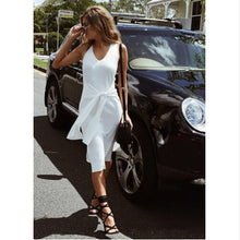 Brandy Slit V neck Sashes Bodycon Long Dress Woman Slite Office Dess robe longue femme vestido de festa elbise jurken S M