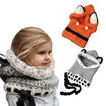 coif-3d-ears-animal-knitted-caps-fox-headwear-kids-boy-girl-hats-children-warm-knitted-hooded-scarf-hat-kids-gifts BBL