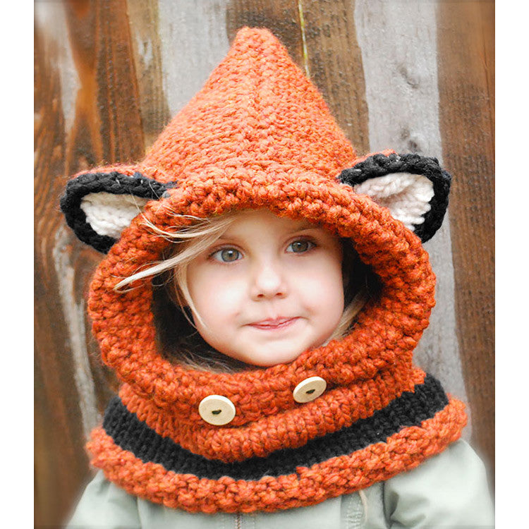 coif-3d-ears-animal-knitted-caps-fox-headwear-kids-boy-girl-hats-children-warm-knitted-hooded-scarf-hat-kids-gifts BBL