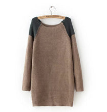 Contrast color Shoulder Horizontal Striped Line Sweater Women Jumper Pullovers kleding jerseis mujer pull femme Knitwear