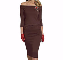 Cotton Three Quarter Midi Dress Slim Bandage Bodycon Dresses For Evening Party Solid Colors Vestidos Clothings LX081