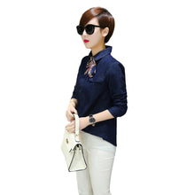denim-women-blouses-solidcolor-button-placket-long-sleeve-shirt-scarf-casual-blouse-women-tops-blusas-blue BBL