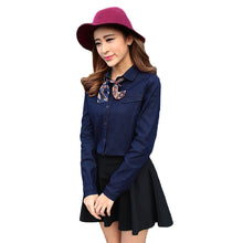 denim-women-blouses-solidcolor-button-placket-long-sleeve-shirt-scarf-casual-blouse-women-tops-blusas-blue BBL