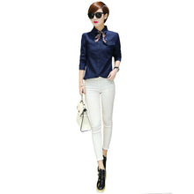 denim-women-blouses-solidcolor-button-placket-long-sleeve-shirt-scarf-casual-blouse-women-tops-blusas-blue BBL