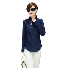 denim-women-blouses-solidcolor-button-placket-long-sleeve-shirt-scarf-casual-blouse-women-tops-blusas-blue BBL