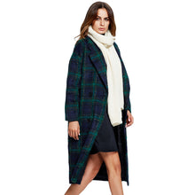 elegant-women-wool-coat-plaid-button-notched-collar-long-sleeve-warm-coat-long-outerwear-overcoat-green-cocoon-coat BBL