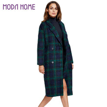 elegant-women-wool-coat-plaid-button-notched-collar-long-sleeve-warm-coat-long-outerwear-overcoat-green-cocoon-coat BBL