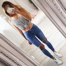 European and American Women Fashion Wild Striped Sleeveless T-shirt women clothing women tops femini T Shirts