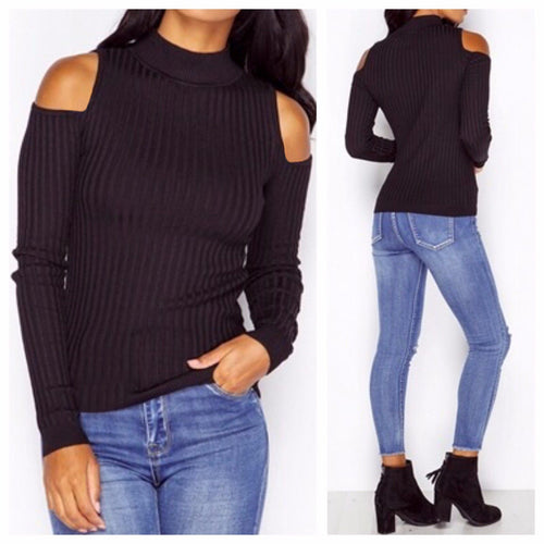 Explosion Turtleneck Off Shoulder Knitted Sweater Women Knitted Sweaters Pullovers 5 Colors GV433