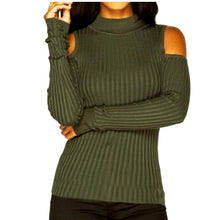 Explosion Turtleneck Off Shoulder Knitted Sweater Women Knitted Sweaters Pullovers 5 Colors GV433