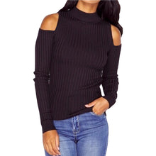 Explosion Turtleneck Off Shoulder Knitted Sweater Women Knitted Sweaters Pullovers 5 Colors GV433