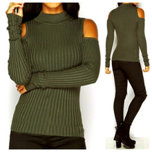 Explosion Turtleneck Off Shoulder Knitted Sweater Women Knitted Sweaters Pullovers 5 Colors GV433