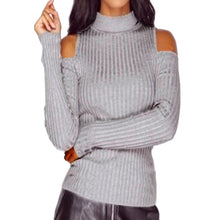 Explosion Turtleneck Off Shoulder Knitted Sweater Women Knitted Sweaters Pullovers 5 Colors GV433