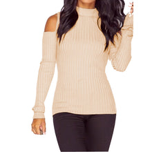 Explosion Turtleneck Off Shoulder Knitted Sweater Women Knitted Sweaters Pullovers 5 Colors GV433