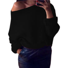 Explosion Women Warm Sweaters Pullover Sexy Off Shoulder Batwing Sleeve Sweater Solid Sweaters Pullovers 7 Colors GV428