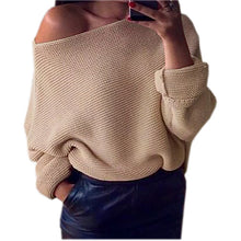 Explosion Women Warm Sweaters Pullover Sexy Off Shoulder Batwing Sleeve Sweater Solid Sweaters Pullovers 7 Colors GV428