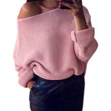Explosion Women Warm Sweaters Pullover Sexy Off Shoulder Batwing Sleeve Sweater Solid Sweaters Pullovers 7 Colors GV428