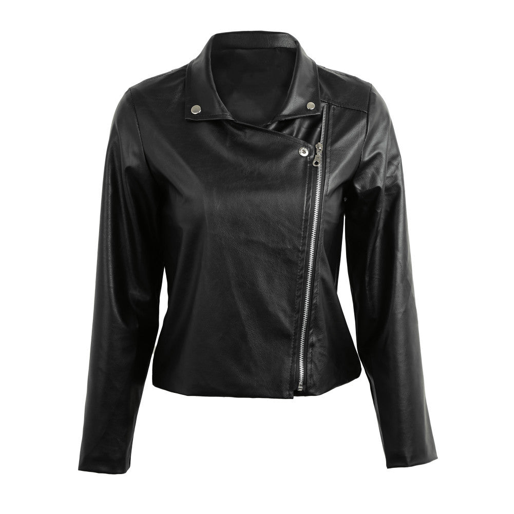 fall-fashion-women-pu-leather-jacket-side-zipper-rivet-bomber-jacket-turndown-collar-punk-outwear-black-faux-leather-jacket BBL