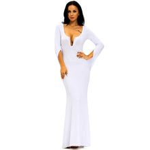 fall-women-ball-gown-party-bodycon-dress-tunique-mermaid-plunge-v-neck-cocktail-club-prom-gown-maxi-long-dress-black-white BBL