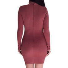 Knitted Bodycon Dress Long Sleeve Lace Up Bandage Sexy Plugging Sweater Dress Party Vestidos GV373