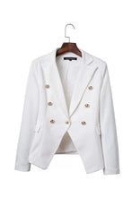 Double Breasted Women Blazers And Jackets Black White Pink Slim Casual Leisure Blazer Femme Jacket Women Work Wear