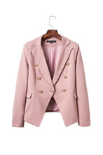 Double Breasted Women Blazers And Jackets Black White Pink Slim Casual Leisure Blazer Femme Jacket Women Work Wear