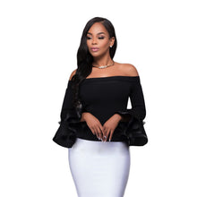 Flare Sleeve Women Tops Sexy Off Shoulder Tee Shirt Femme Slim Top Tees Black T Shirts For Women Long Sleeve Tunic