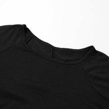 fashion-kpop-women-faux-two-piece-t-shirt-plaid-v-cutout-splicing-round-neck-tee-shirts-long-sleeve-top-black-ropa-mujer BBL