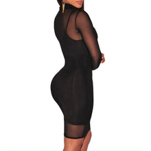 women-dress-long-sleeve-bodycon-party-dresses-slim-hip-sexy-mesh-evening-mini-dress-vestidos BBL