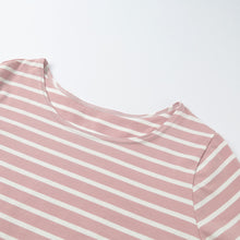 fashion-pink-dress-women-striped-midi-dress-o-neck-short-sleeve-side-slit-bodycon-dress-casual-women-clothes BBL