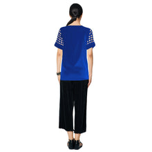 plus-size-women-t-shirt-slash-neck-hollow-out-short-sleeve-t-shirt-loose-solid-top-camisetas-mujer-blusas BBL