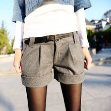 fashion-shorts-femininos-solid-slim-casual-woolen-plus-size-warm-women-shorts BBL
