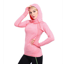 Slim Stretch Sportwear Sweatshirt With Hood Long Sleeve Women Tops Casual Outwear Sport Tracksuit For Women