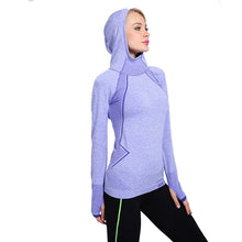 Slim Stretch Sportwear Sweatshirt With Hood Long Sleeve Women Tops Casual Outwear Sport Tracksuit For Women