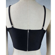 Strappy Bandage Crop Top Womens Sexy Bustier Crop Top Black Chest Hollow Outwear Bra For Women Cropped Tops Femme