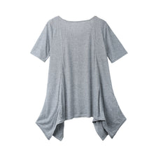 tshirt-women-knitting-overtop-o-neck-short-sleeves-pockets-asymmetric-hem-casual-pullover-women-tops-grey BBL