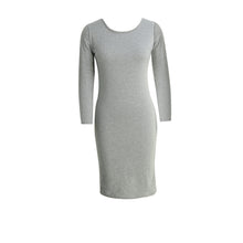 fashion-women-bodycon-dress-round-neck-long-sleeve-casual-sheath-slim-mid-calf-dress-grey-light-grey-burgundy-dress BBL