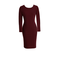 fashion-women-bodycon-dress-round-neck-long-sleeve-casual-sheath-slim-mid-calf-dress-grey-light-grey-burgundy-dress BBL