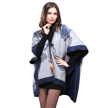 women-cape-butterfly-print-feather-lace-up-split-poncho-warm-shawl-pashmina-outerwear-bufanda-manta BBL