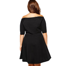 women-casual-dress-slash-neck-half-sleeve-loose-dress-strapless-black-mini-party-dress-vestidos-plus-size-xxl-xxxl BBL