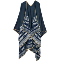 women-casual-knitted-cape-poncho-open-front-contrast-striped-pashmina-cardigan-outwear-tops-shawl-scarf BBL