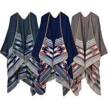 women-casual-knitted-cape-poncho-open-front-contrast-striped-pashmina-cardigan-outwear-tops-shawl-scarf BBL