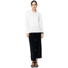 women-t-shirt-long-sleeve-o-neck-cut-out-loose-casual-top-basic-tee-white-camisetas-mujer BBL