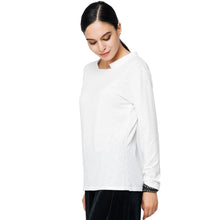 women-t-shirt-long-sleeve-o-neck-cut-out-loose-casual-top-basic-tee-white-camisetas-mujer BBL