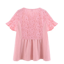 women-t-shirt-round-neck-short-sleeve-crochet-lace-t-shirt-women-hollow-out-top-plus-size-blusa-pink BBL