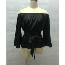 Women Tops Sexy Off Shoulder Blouses Tunic Top Flare Sleeve Slash Neck Women Blouses And Shirts Ladies Tops