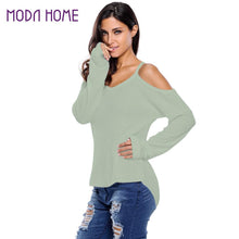fashion-womens-sweater-solid-cold-shoulder-long-sleeve-v-neck-pullovers-high-low-knitted-sweater-ladies-thin-tricot BBL